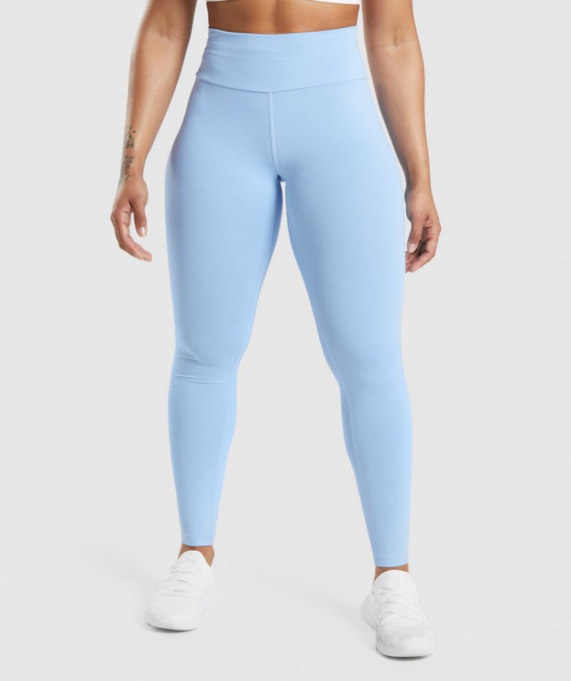 Women\'s Gymshark Speed Leggings Light Blue | NZ 3ZFVIM